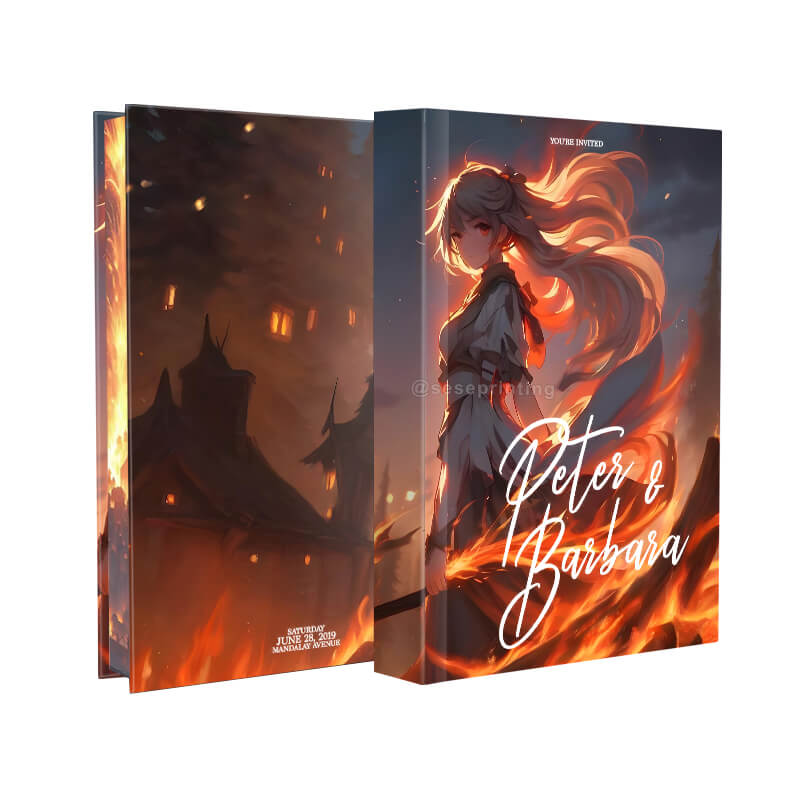 Printed Special Edition Hardback Novel Book with Pattern Sprayed Edges