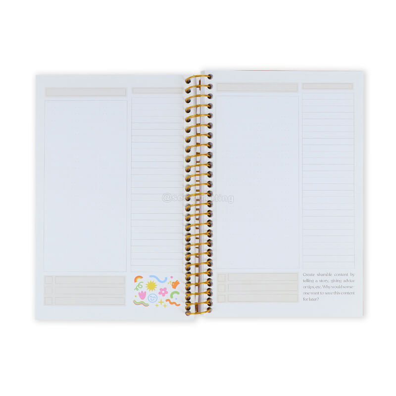 Customized Weekly Schedule Agenda A5 Spiral Sprayed Edges Journal