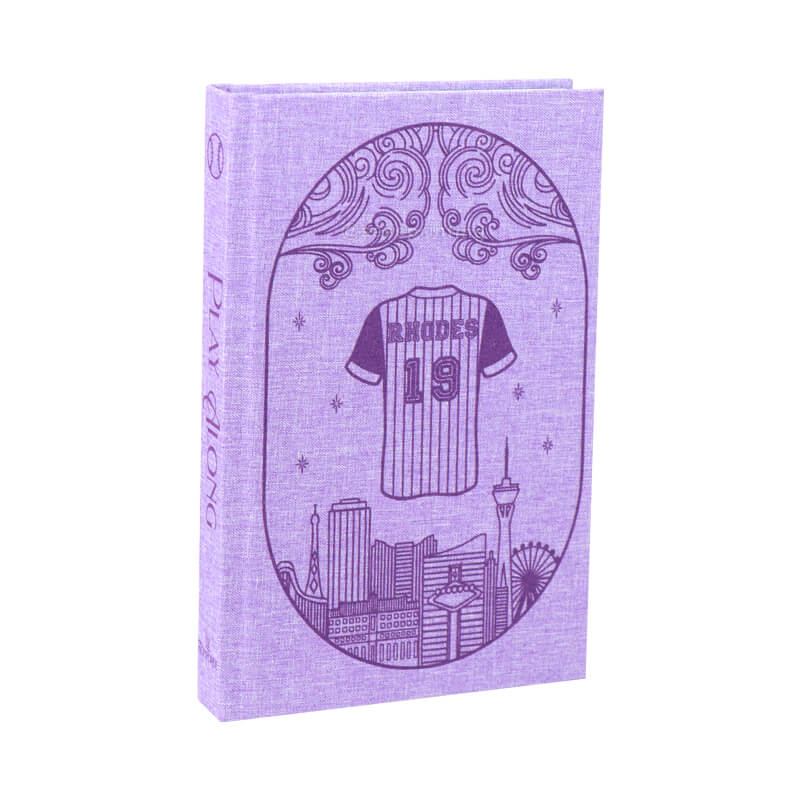Linen Rigid Cover Book with Sprayed Edges and Printed Color End Papers