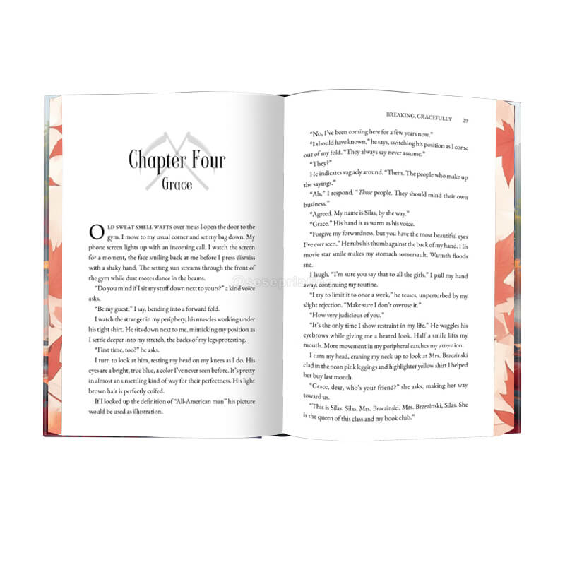 Special Edition Hardcover Fiction Novel with Pattern Sprayed Edges