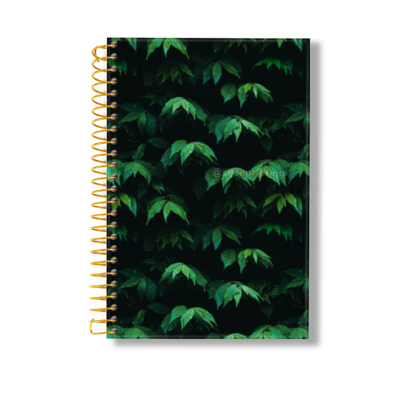 Custom Design Your Own Spiral Planner Journal with Golden Edges