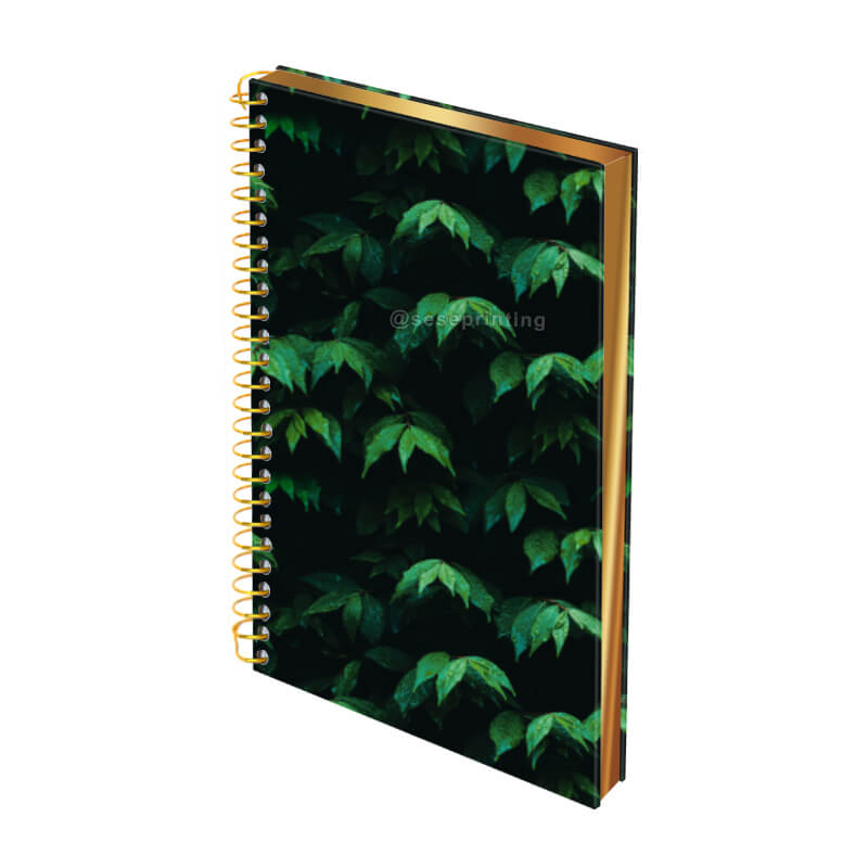 Custom Design Your Own Spiral Planner Journal with Golden Edges