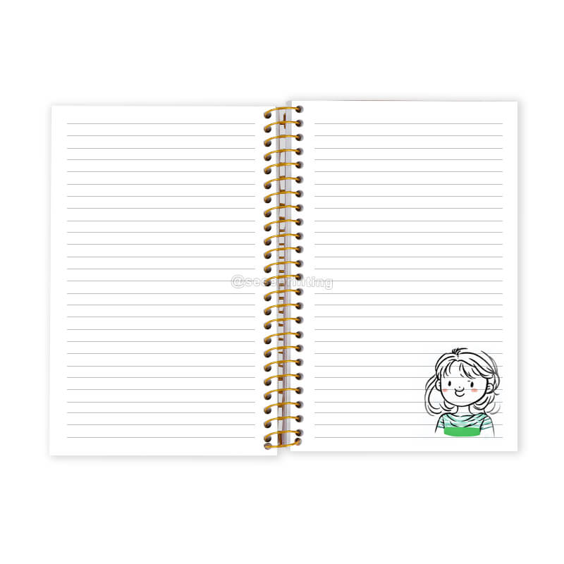 Custom Design Your Own Spiral Planner Journal with Golden Edges