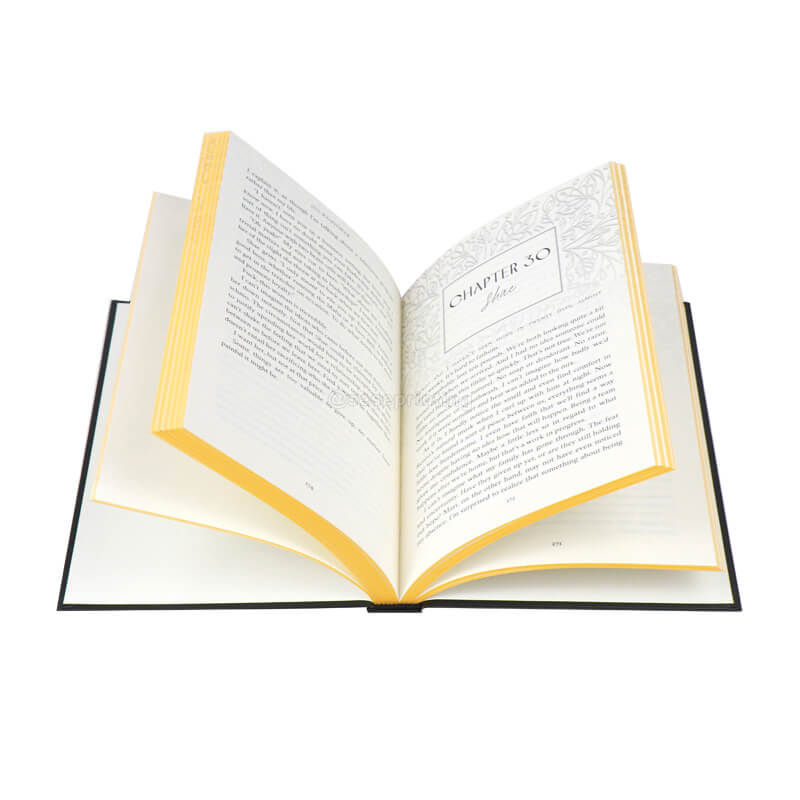 Custom Sprayed Edges Hardcover Books with Foil on Cover and Spine