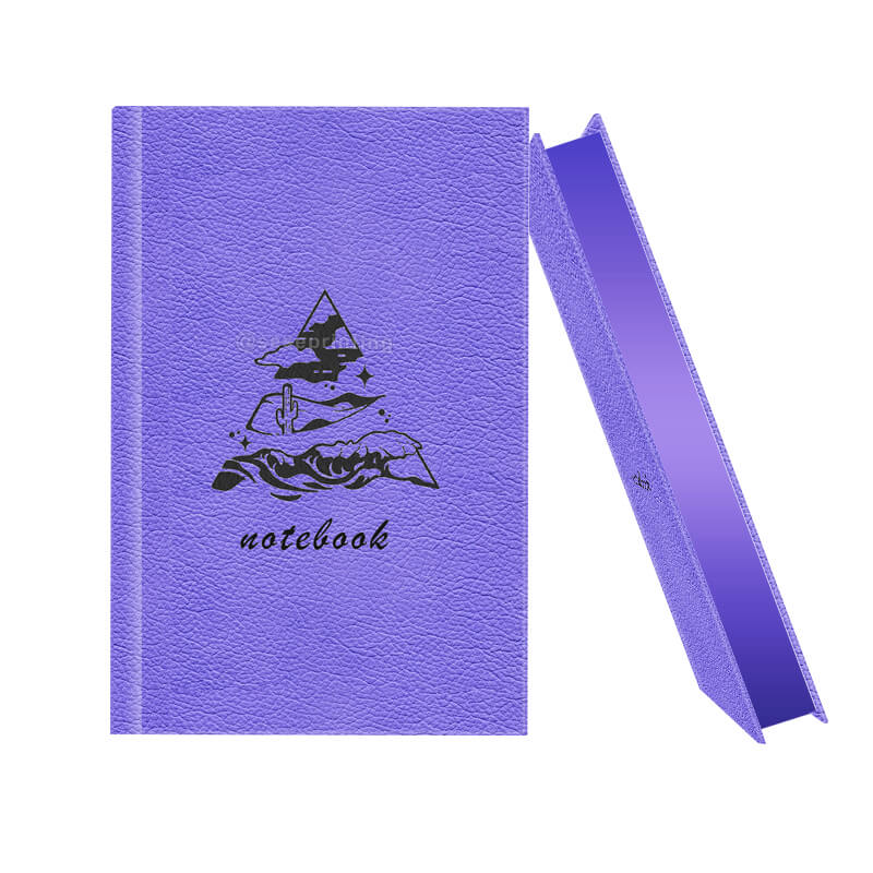 Leather Hardcover Journal Notebook with Colorful Sprayed Edges