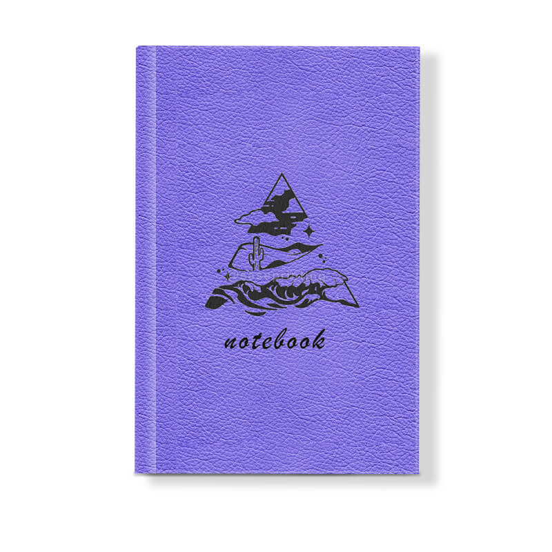 Leather Hardcover Journal Notebook with Colorful Sprayed Edges