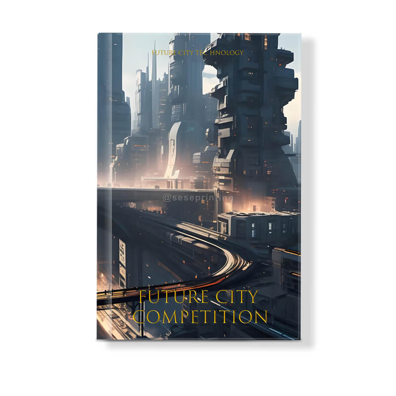 Gold Foiling Hardback Fiction Book Printed with Sprayed Edges