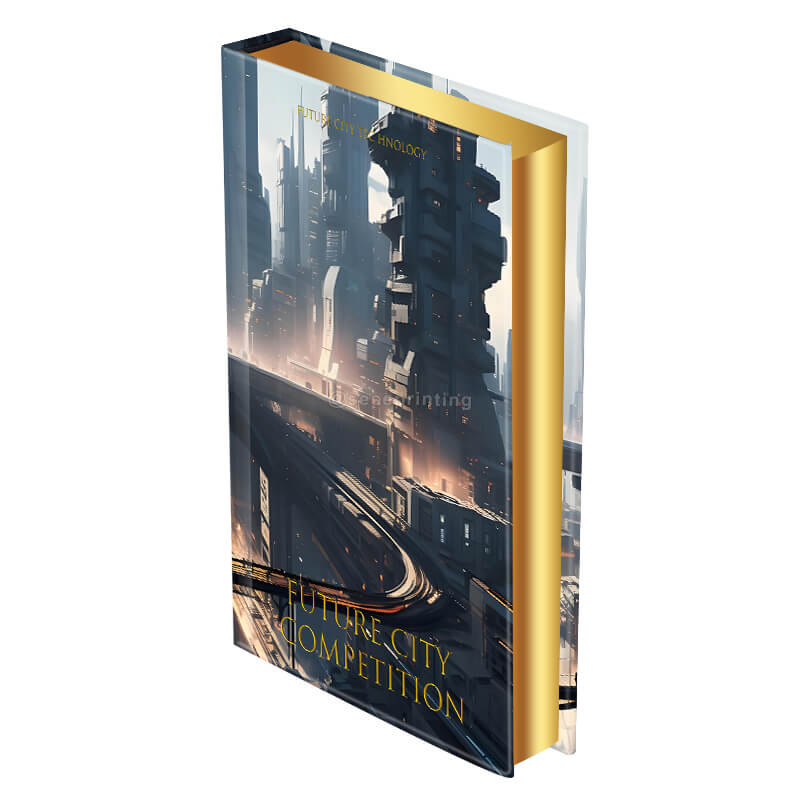 Gold Foiling Hardback Fiction Book Printed with Sprayed Edges
