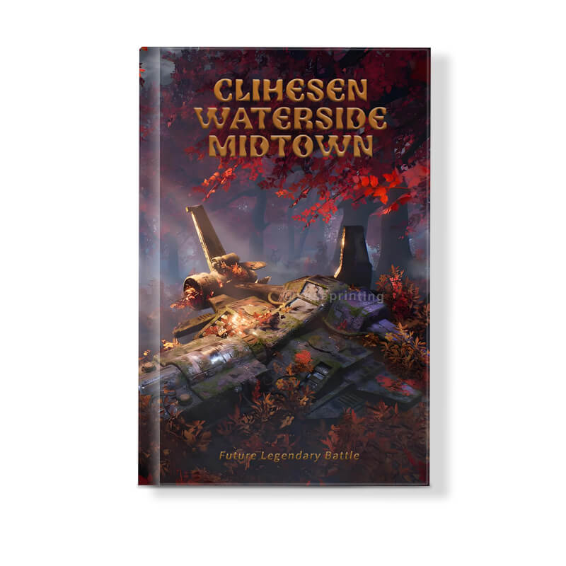 Custom Hardcover Book Printed Edges and Gold Foiling on the Cover