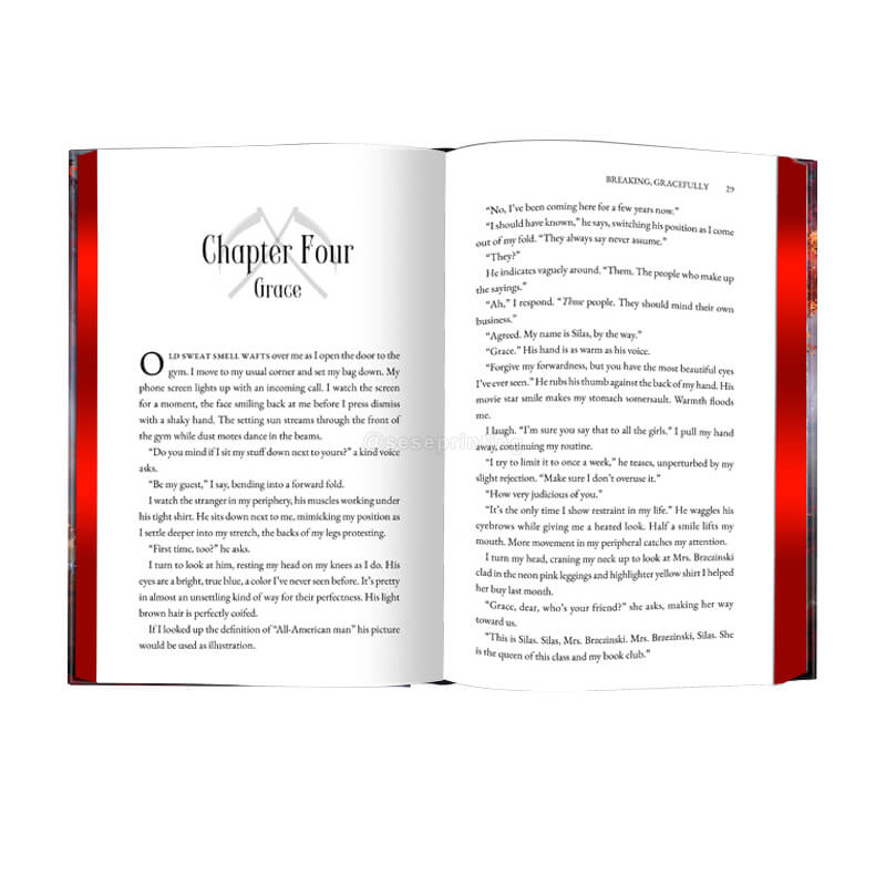 Custom Hardcover Book Printed Edges and Gold Foiling on the Cover