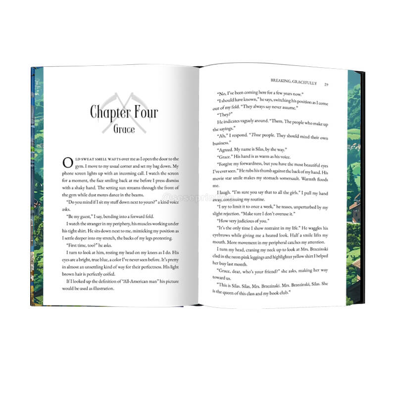 Black and White Pages Hardcover Book with Foil Cover and Sprayed Edges