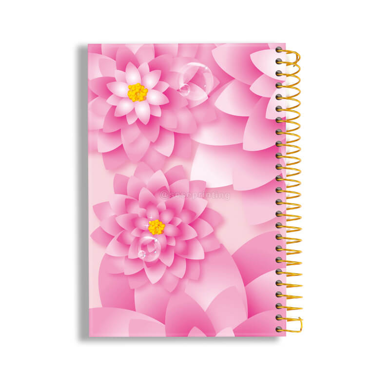 Hardcover Spiral Self Love Planner Printed with Sprayed Edges