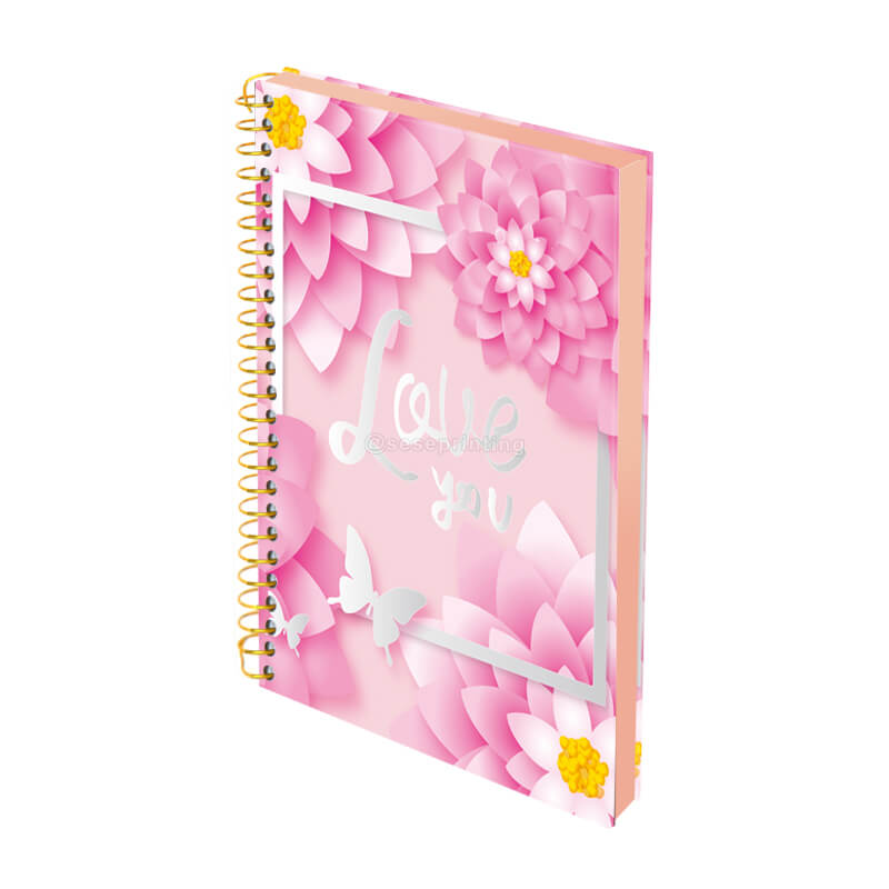 Hardcover Spiral Self Love Planner Printed with Sprayed Edges
