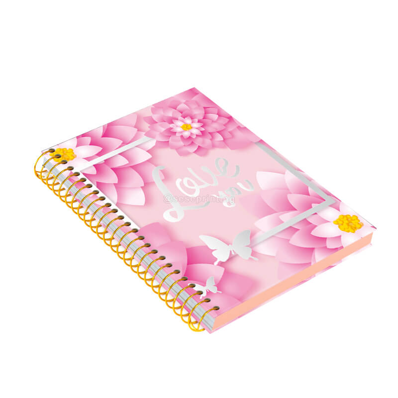 Hardcover Spiral Self Love Planner Printed with Sprayed Edges