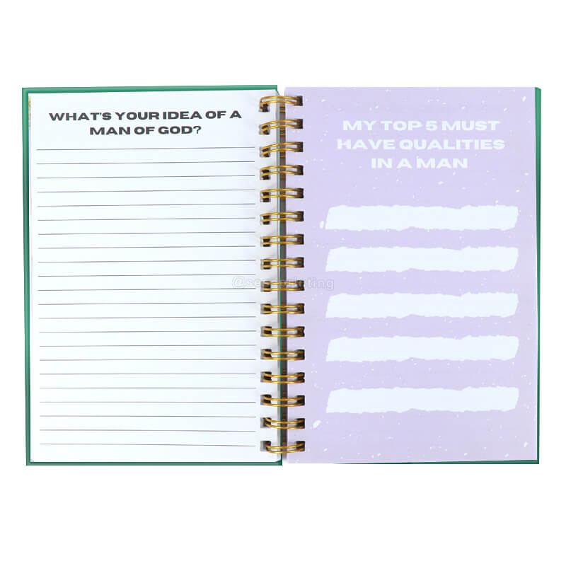 Customized Printing Spiral Organizer Hardcover Journal Diary Notebook