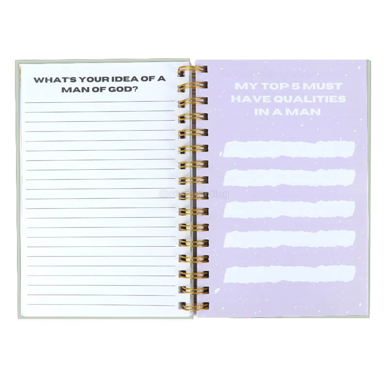 Custom Journal Printing Coil Bound Hardcover Notebook Planner