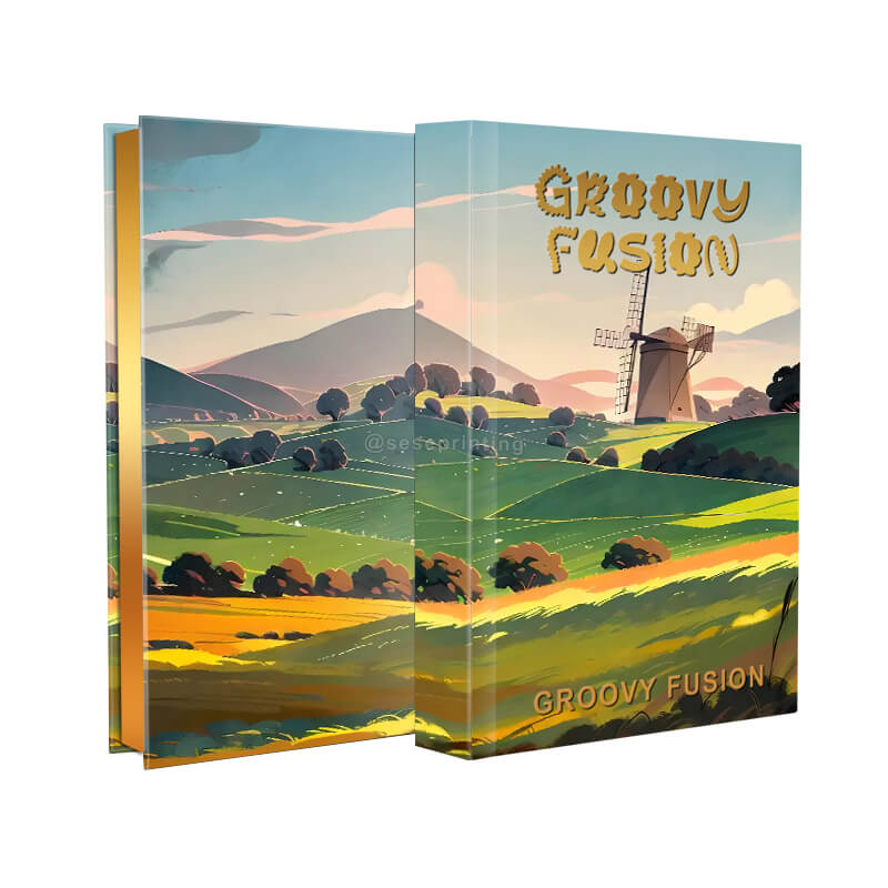 Gold Foil Stamping Hardcover Book with Custom Gold Sprayed Edges