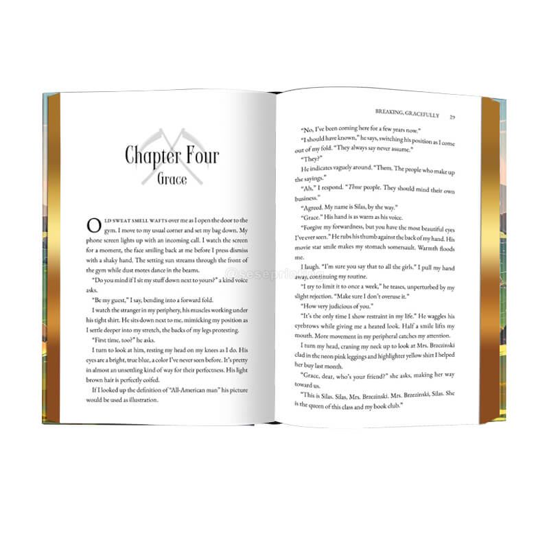 Gold Foil Stamping Hardcover Book with Custom Gold Sprayed Edges