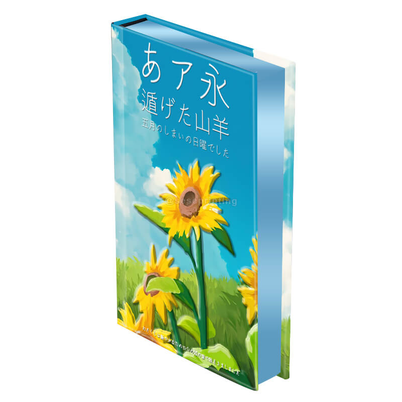 Custom Hardcover Fiction Book Printed Edges and  Foiling Cover