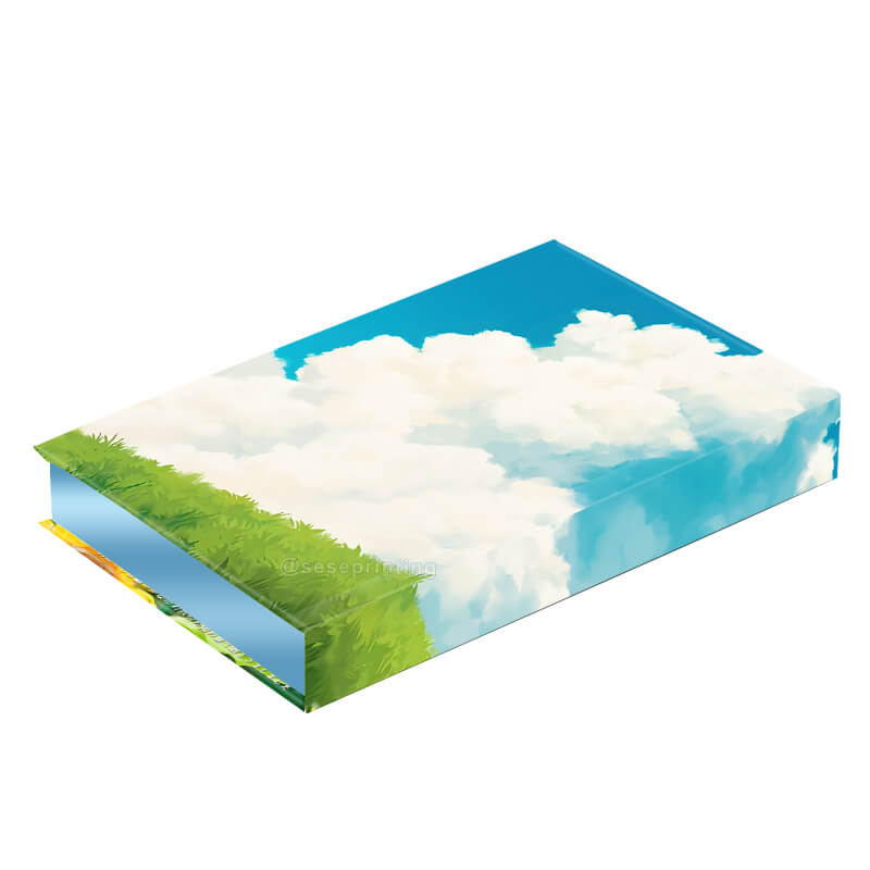 Custom Hardcover Fiction Book Printed Edges and  Foiling Cover