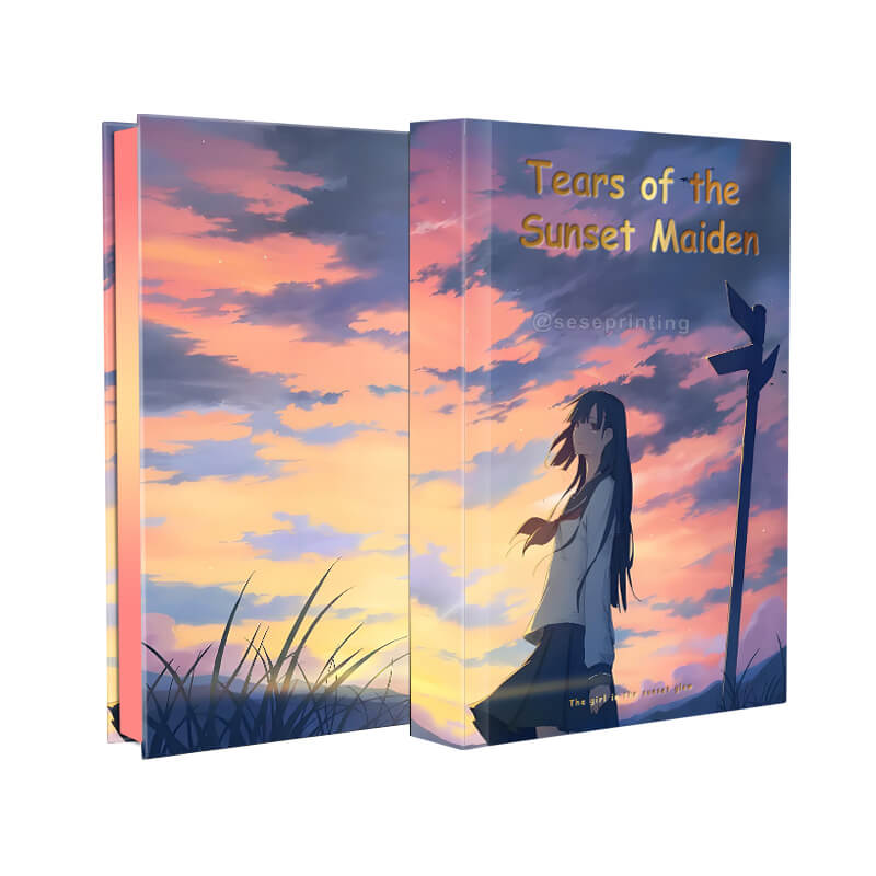 Custom Hardcover Book Printing Foil on Cover and Sprayed Edges