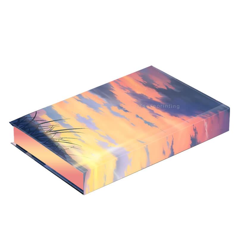 Custom Hardcover Book Printing Foil on Cover and Sprayed Edges