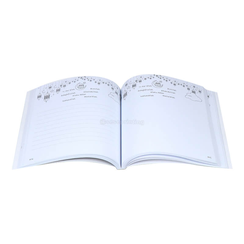 Black and White Printing Softcover Journal Custom Diary Notebook