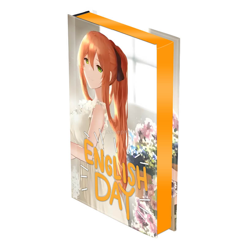 Black and White Interior Hardcover Book with Sprayed Edges and Foil on Cover
