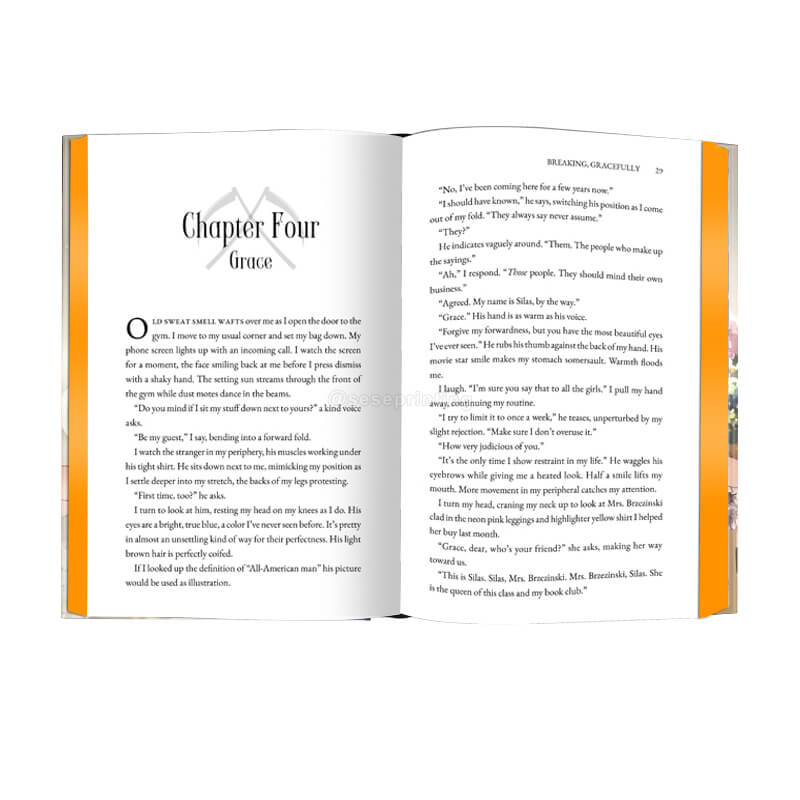 Black and White Interior Hardcover Book with Sprayed Edges and Foil on Cover