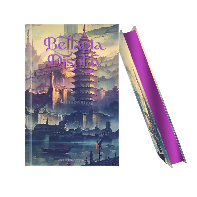 Created Hardcover Book Printed with Foil on Cover and Foiled Edges