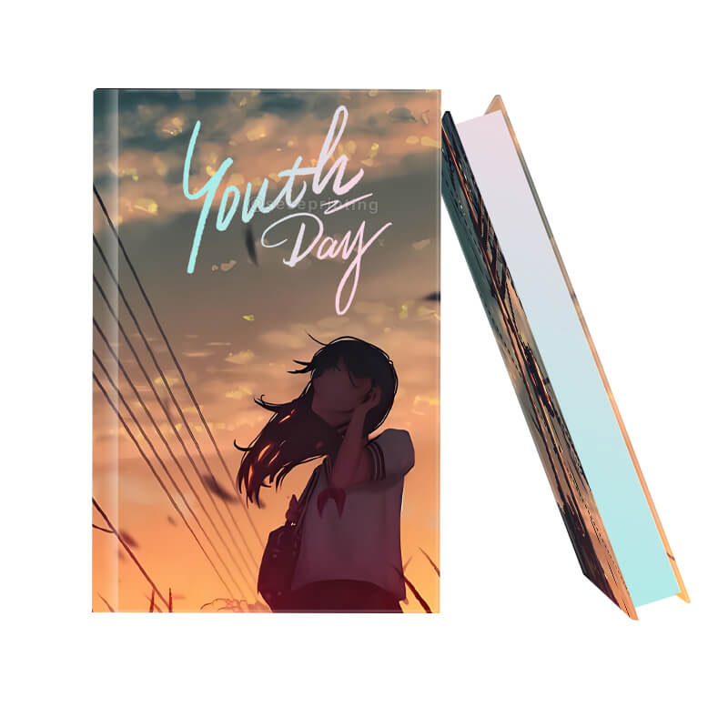 Hardcover Books with Foil Stamping on Cover and Holographic Edges