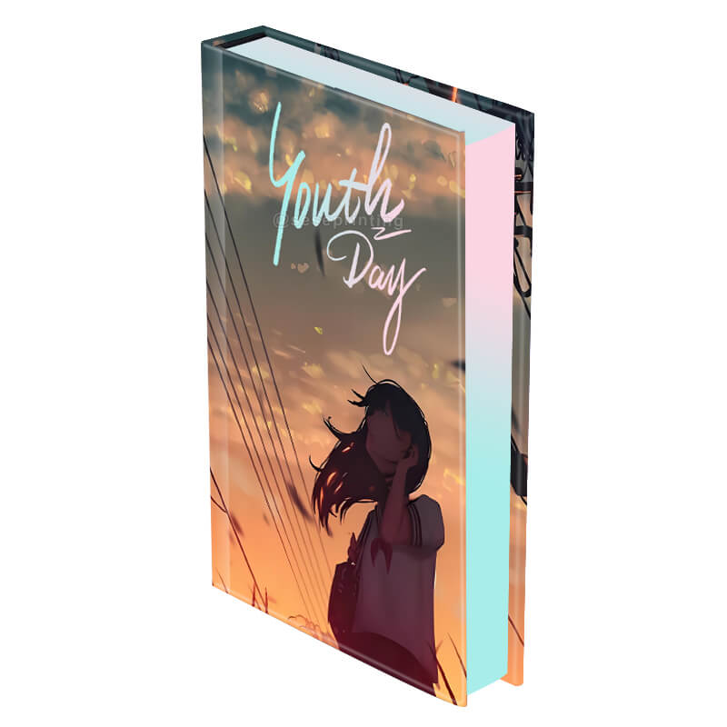 Hardcover Books with Foil Stamping on Cover and Holographic Edges