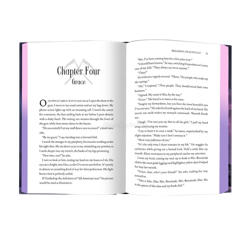 Deluxe Version of Fantasy Romance Book Printed with Sprayed Edges
