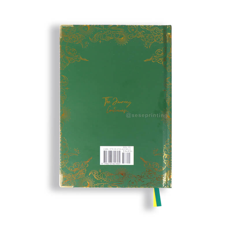 Foil Hardcover Daily Self Love Journal with Ribbon and Golden Corner