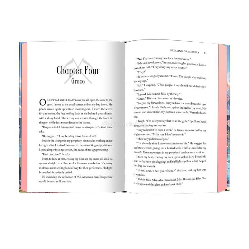 Professional Printed Custom Hardcover Novel Book with Sprayed Edges