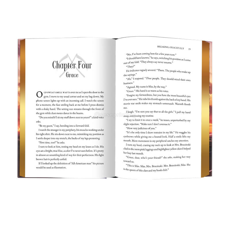 Hardcover Fiction Novel with Gold Foil Stamping and Sprayed Edges