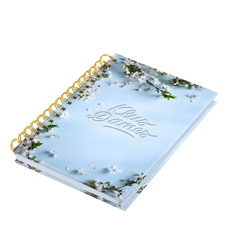 A5 Wire Binding Notebook Custom Lined Spiral Hardcover Journal