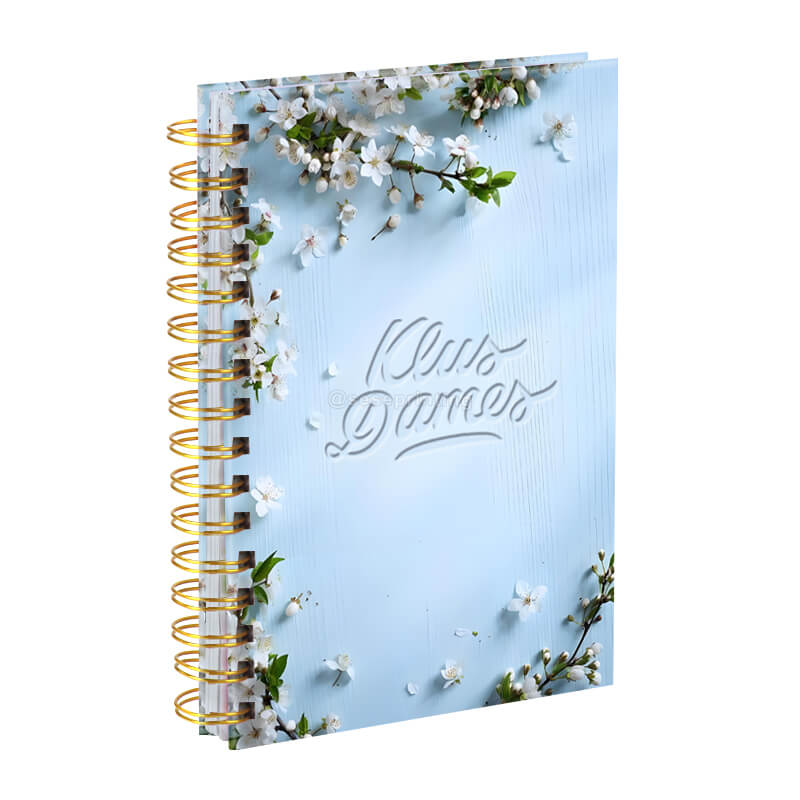 A5 Wire Binding Notebook Custom Lined Spiral Hardcover Journal