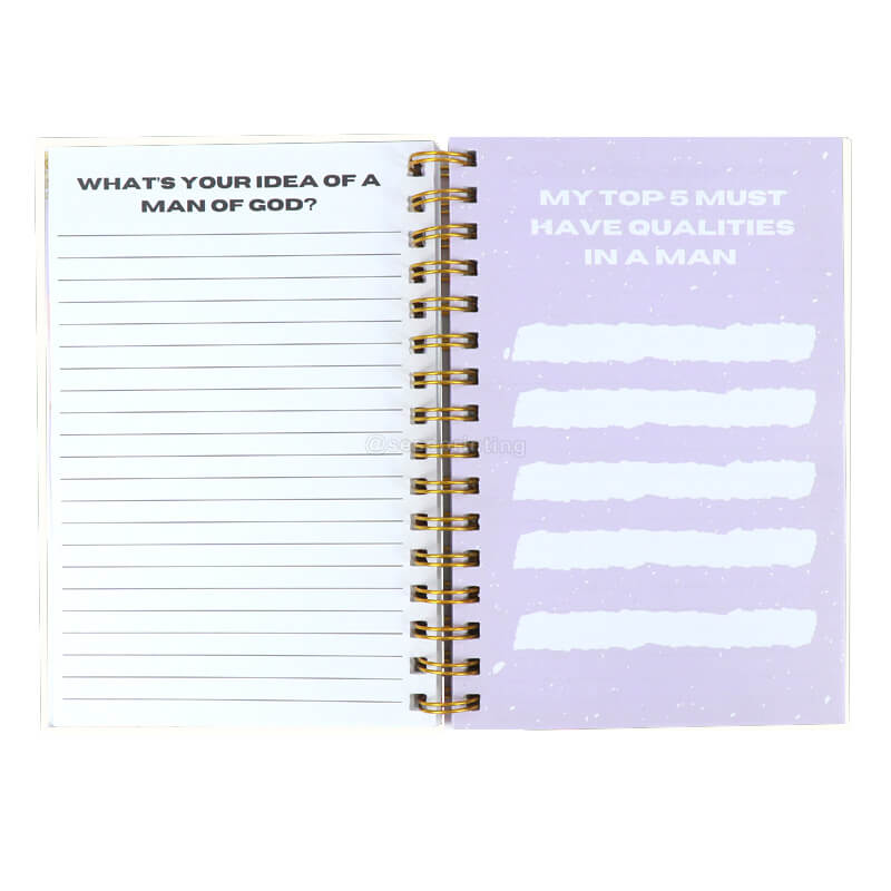 Custom Printing Spiral Hardcover Diary Journal Daily Agenda Planner