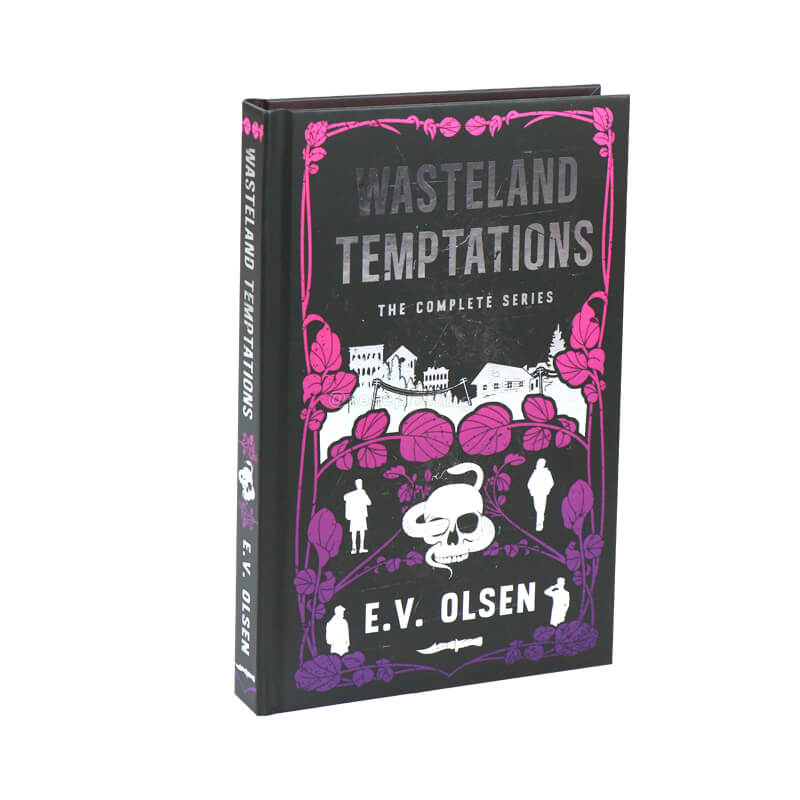 Foil Stamping Hardcover Book with Sprayed Edges and Printed Colored End Papers