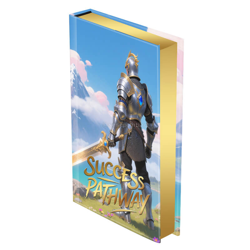 Premium Custom Hardcover Book with Sprayed Edges and Golden Foil Stamping