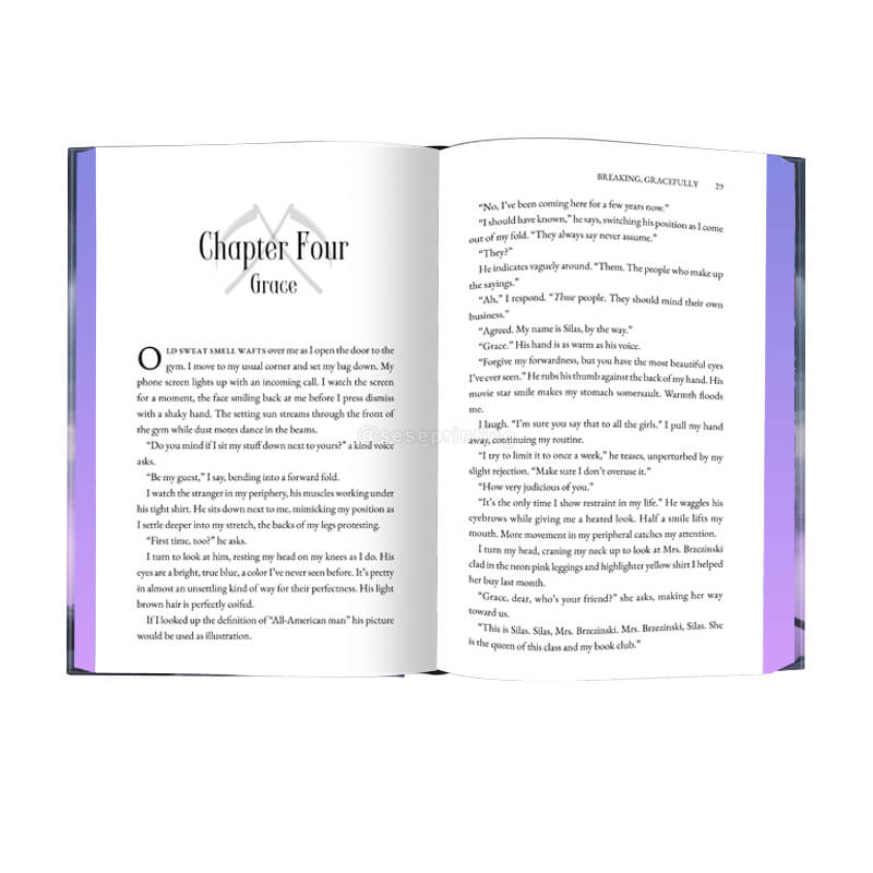 Custom Size Hardcover Fiction Books Printed with Sprayed Edges