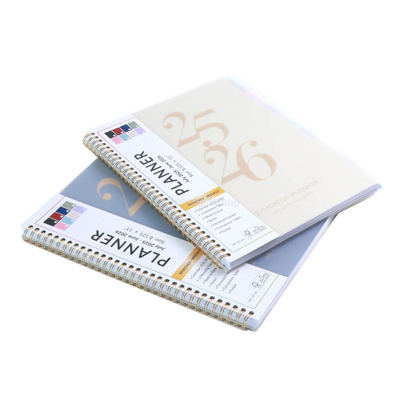 12-Month Planner Spiral PVC Cover Weekly Schedule Agenda Planner