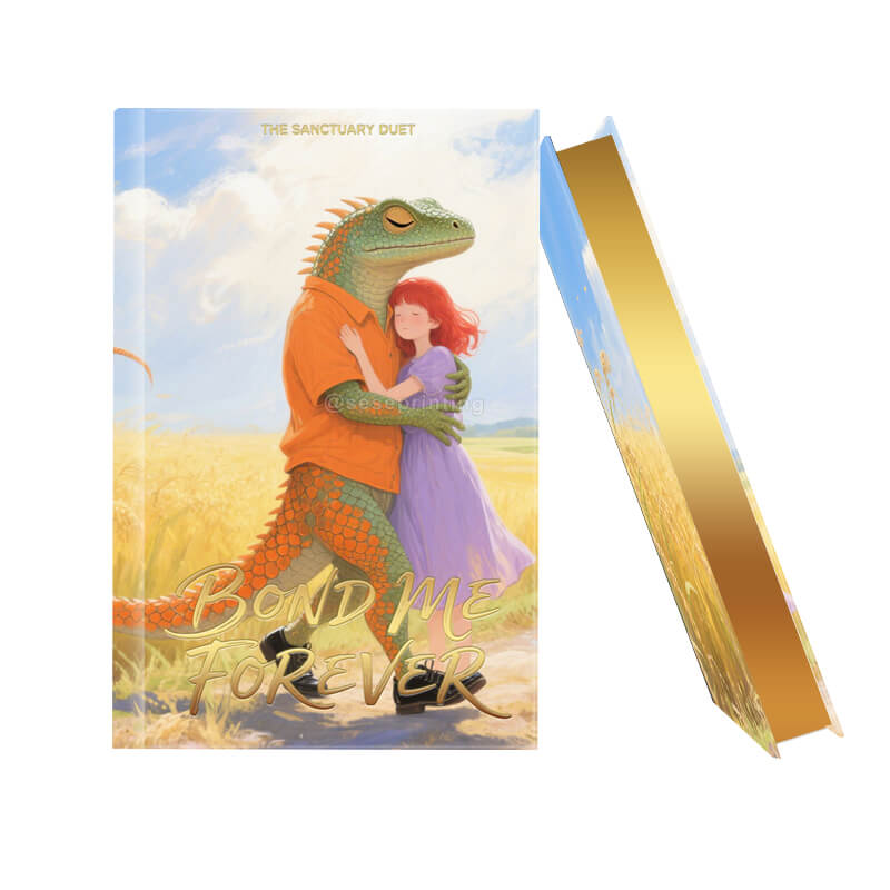 Create Own Book with Gold Foil on Cover and Gold Sprayed Edges