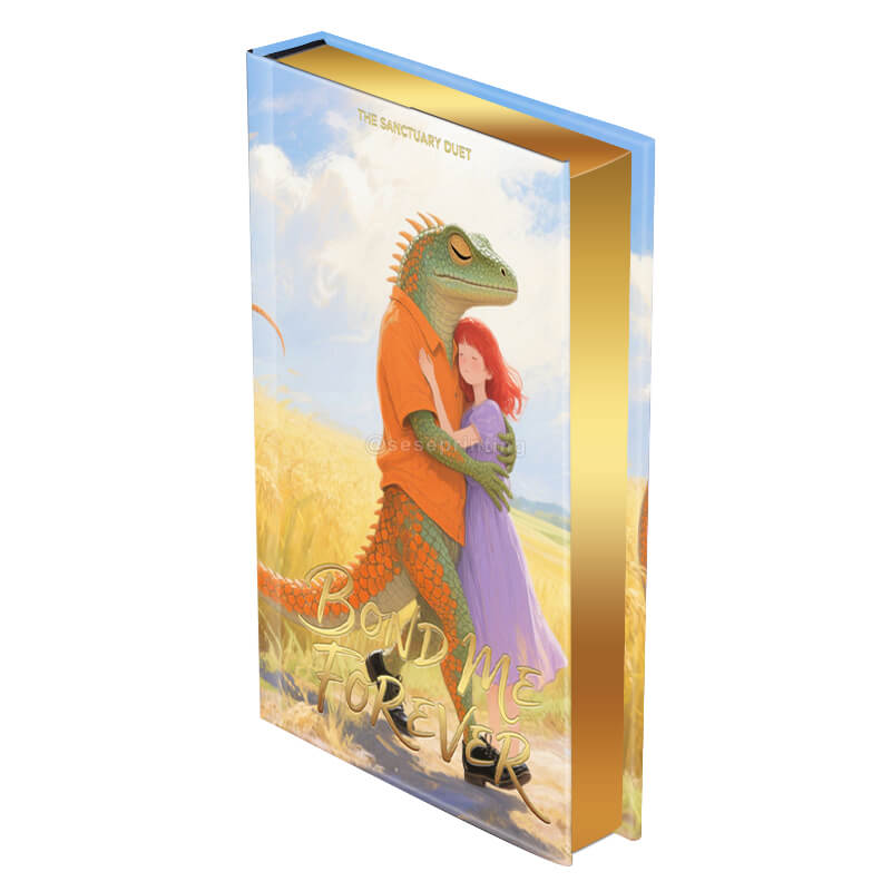 Create Own Book with Gold Foil on Cover and Gold Sprayed Edges