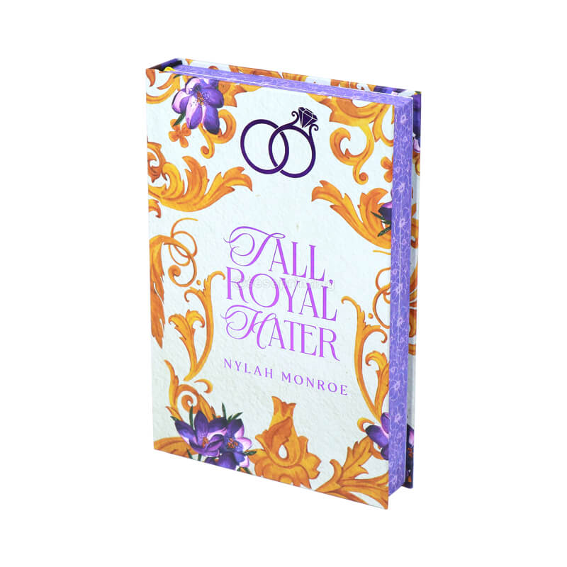 Hardcover Book with Ribbon Bookmark and Pattern Sprayed Edges