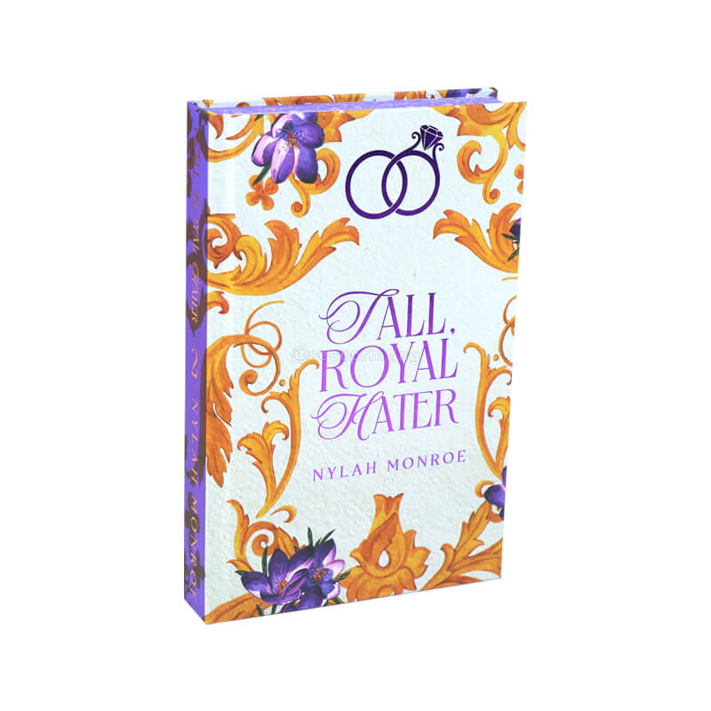 Hardcover Book with Foiled Covers, Custom Stenciled Edges, Ribbon Bookmark