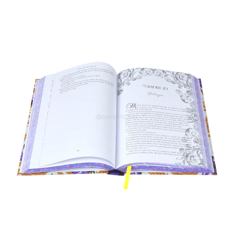 Hardcover Book with Foiled Covers, Custom Stenciled Edges, Ribbon Bookmark