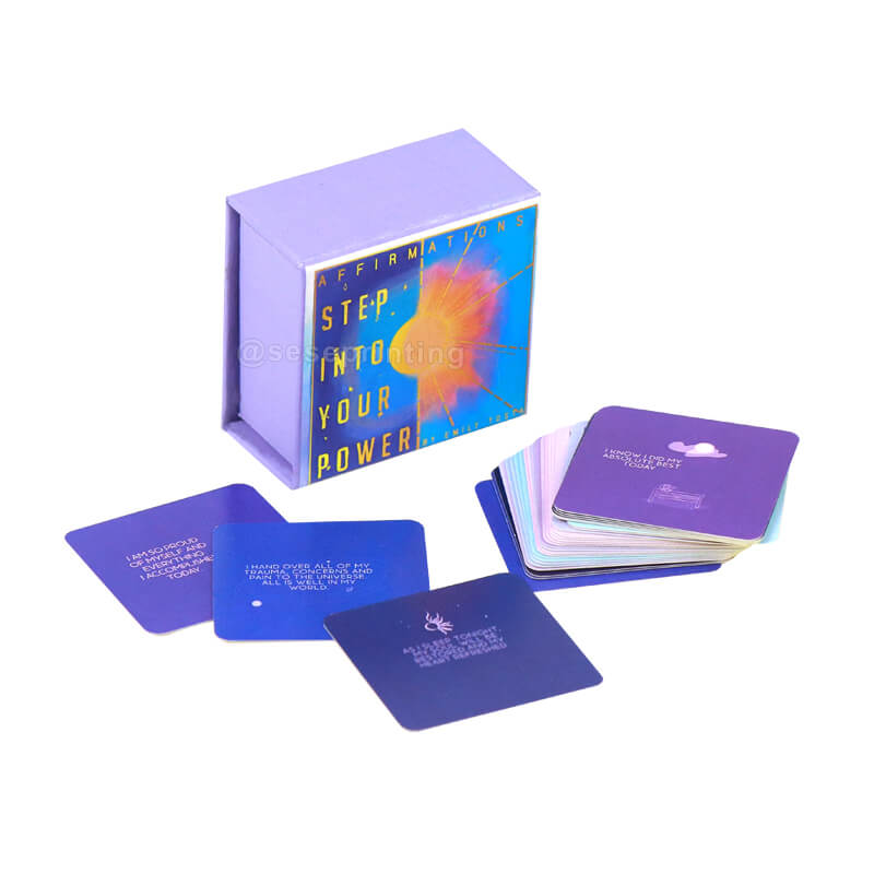 Custom Inspirational Quotes Affirmation Cards with Magnetic Box