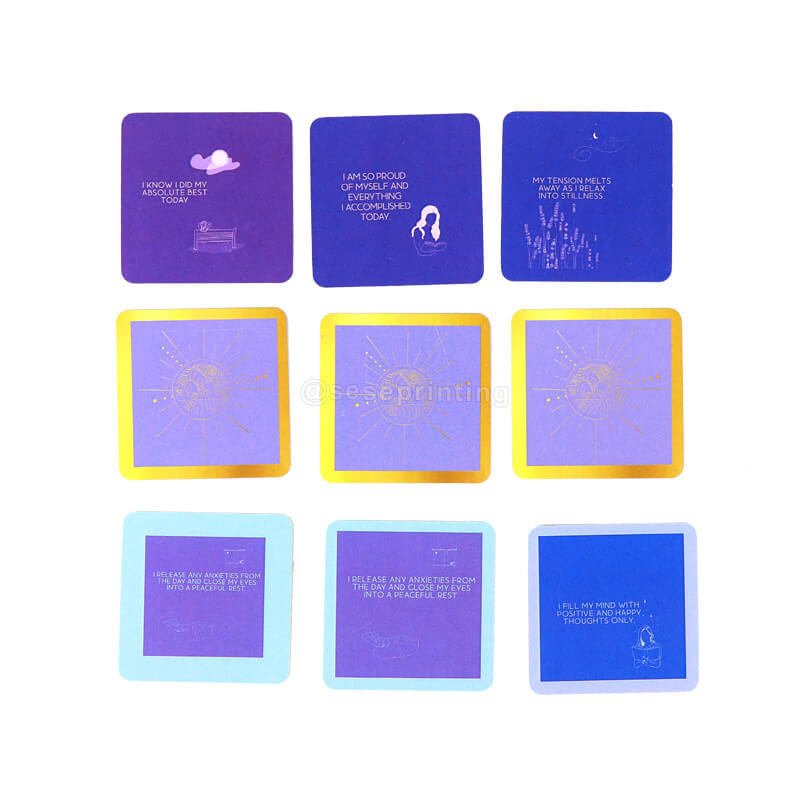 Custom Inspirational Quotes Affirmation Cards with Magnetic Box